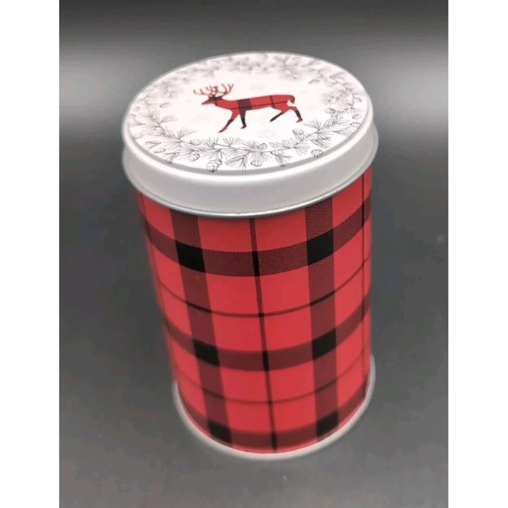 Round small Christmas deer Tin